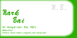 mark bai business card